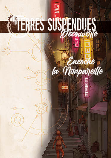 Couverture du livret 3 de Terres Suspendues Lite avec une rue de la ville d'Encoche.
