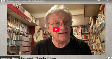 Capture écran de la vidéo : Claude Ecken est en train de lire